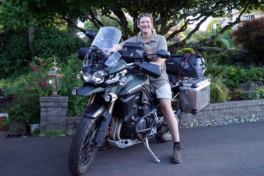 Dave on Motorcycle at Home