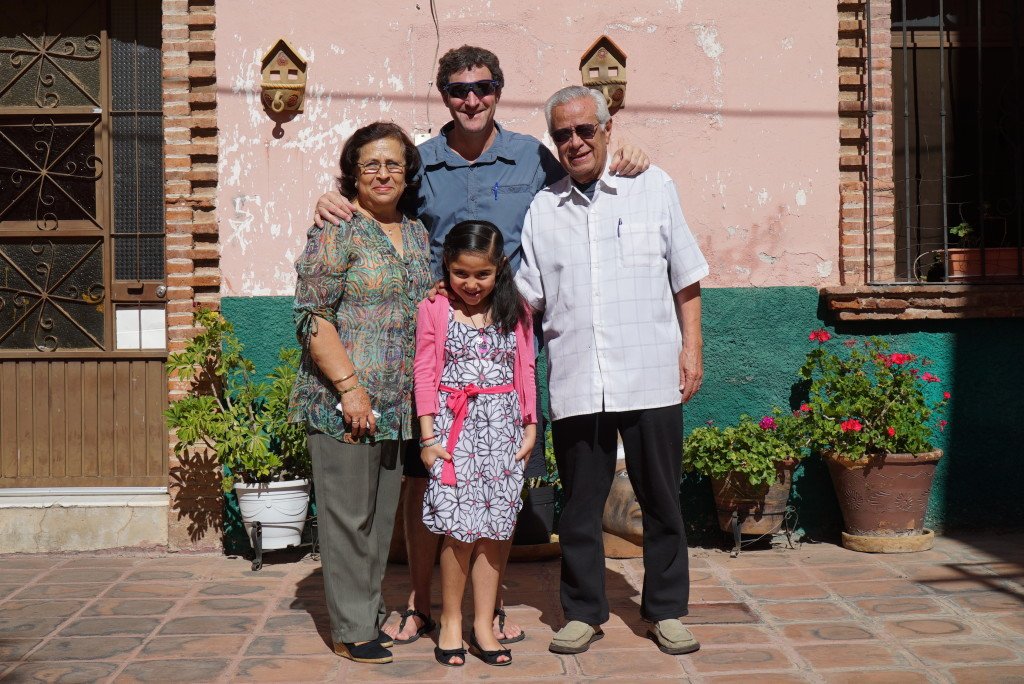 Spanish language teachers and their granddaughter