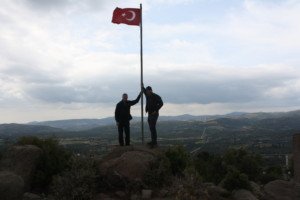 At the top of the Temple of Athena in Assos