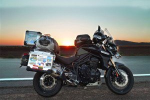 Fully loaded Triumph Explorer XC for Adventure Traveler