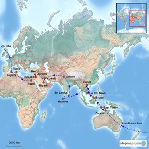 Nomad Dave's Spring, 2018 Route Map