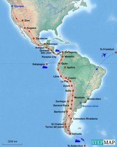 Latin America Route Map